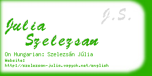 julia szelezsan business card